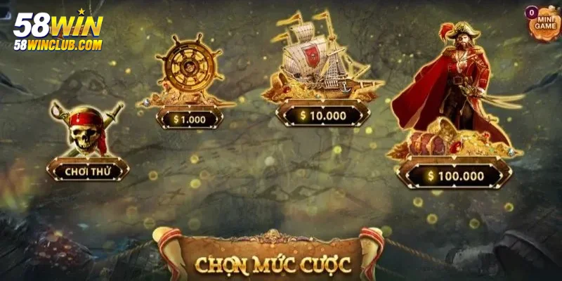 Nổ hũ Pirate King là game quay thưởng có nhiều mức cược