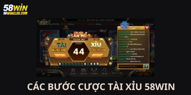 Các bước thực hiện cược tài xỉu