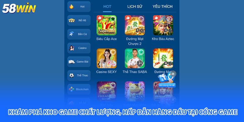 Khám phá kho game chất lượng, hấp dẫn hàng đầu tại cổng game